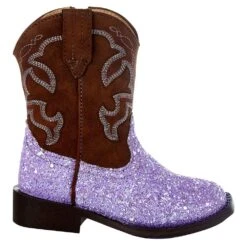 Roper NRS Exclusive Toddler Footwear Purple Glitter Cowgirl Boot -Root Walk Shoes Store 09 017 1225 2962 3