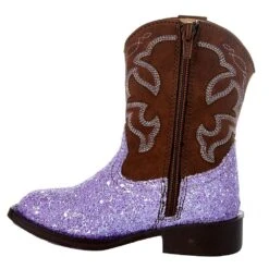 Roper NRS Exclusive Toddler Footwear Purple Glitter Cowgirl Boot -Root Walk Shoes Store 09 017 1225 2962 5