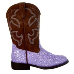 Roper NRS Exclusive Kids Footwear Purple Glitter Cowgirl Boot -Root Walk Shoes Store 09 018 1225 2962 3