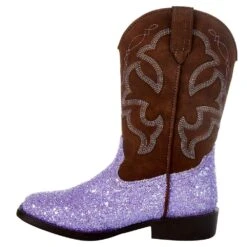 Roper NRS Exclusive Kids Footwear Purple Glitter Cowgirl Boot -Root Walk Shoes Store 09 018 1225 2962 5
