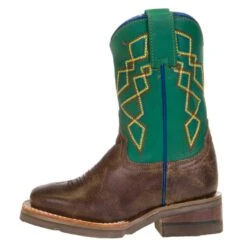 Roper Kids Roper Green Pattern Top Square Toe Boot -Root Walk Shoes Store 09 018 7019 1620 2