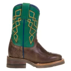 Roper Kids Roper Green Pattern Top Square Toe Boot -Root Walk Shoes Store 09 018 7019 1620 4