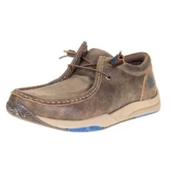 Roper Men's Clearcut Low Brown & Blue Slip On Casual Shoe 8 Roper Men's Clearcut Low Brown & Blue Slip On Casual Shoe -Root Walk Shoes Store 09 020 1662 2621