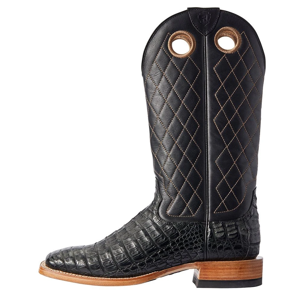 Relentless By Ariat Men's Ariat Relentless Winner Circle Black Caiman 13in. Black Top Cowboy Boot 4 Relentless By Ariat Men's Ariat Relentless Winner Circle Black Caiman 13in. Black Top Cowboy Boot - Image 2