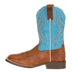 Ariat Youth Arena Rebound Billy Brown And Wild Blue Boot -Root Walk Shoes Store 10031542 4