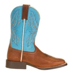 Ariat Youth Arena Rebound Billy Brown And Wild Blue Boot -Root Walk Shoes Store 10031542 6