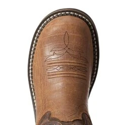 Women Ariat Brown Croc/ Fudge 8` FatBaby Western Boot -Root Walk Shoes Store 10034020 3