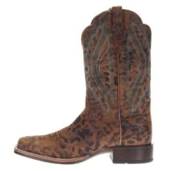 Ariat Women`s Primetime Brown Faded Leopard Boot -Root Walk Shoes Store 10035935 2