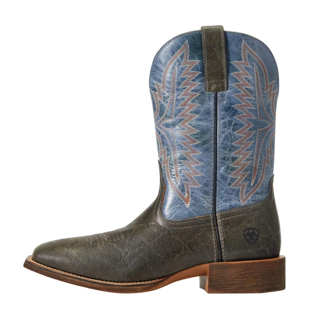 Ariat Men`s Grey/Blue Sport Square Toe Western Boot 4 Ariat Men`s Grey/Blue Sport Square Toe Western Boot - Image 2