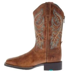 Ariat Women's Round Up Back Zip Desert Sand Western Boot -Root Walk Shoes Store 10044432 03