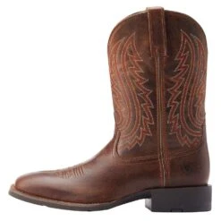 Ariat Men's Sport Big Country Almond Buff Square Toe Boot -Root Walk Shoes Store 10044561 031