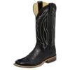 Tony Lama Men's Flat Black Cow W/Black Ranch Top Boots 2 Tony Lama Men's Flat Black Cow W/Black Ranch Top Boots -Root Walk Shoes Store 106172 default l