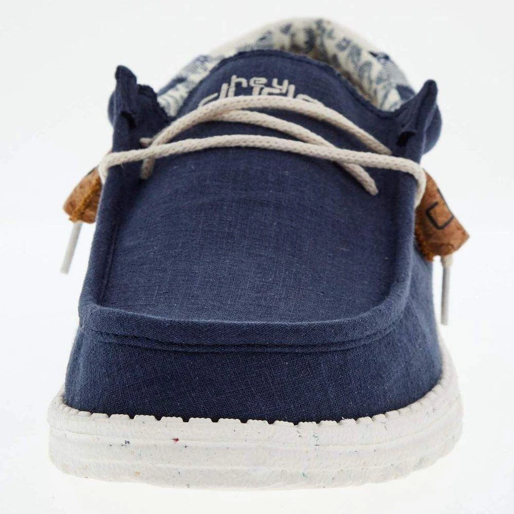 Heydude Men's Hey Dude Wally Linen Natural Navy 4 Heydude Men's Hey Dude Wally Linen Natural Navy - Image 2