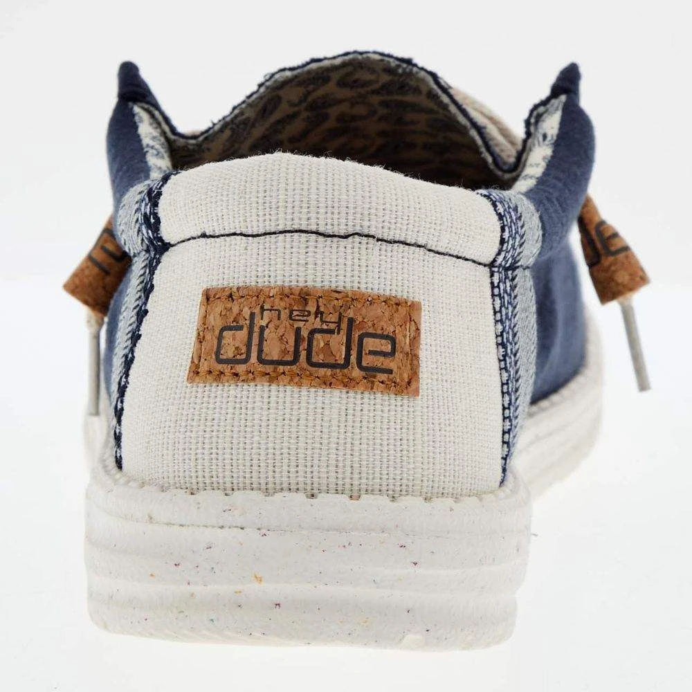 Heydude Men's Hey Dude Wally Linen Natural Navy 6 Heydude Men's Hey Dude Wally Linen Natural Navy - Image 4