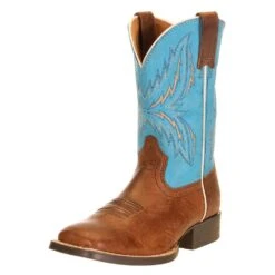 Ariat Youth Arena Rebound Billy Brown And Wild Blue Boot