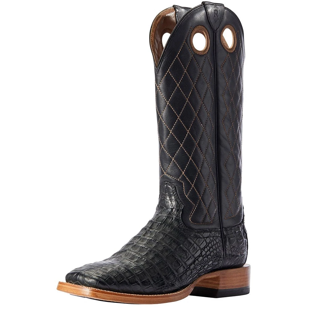 Relentless By Ariat Men's Ariat Relentless Winner Circle Black Caiman 13in. Black Top Cowboy Boot 3 Relentless By Ariat Men's Ariat Relentless Winner Circle Black Caiman 13in. Black Top Cowboy Boot
