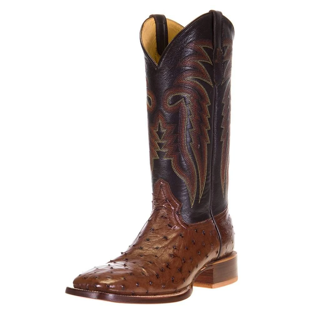 Men's R Watson Kango Tobac Full Quill Ostrich 13in. Espresso Goat Top Boots 3 Men's R Watson Kango Tobac Full Quill Ostrich 13in. Espresso Goat Top Boots