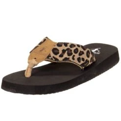 Corkys Footwear Womens Corkys Cheetah Print Flip Flop