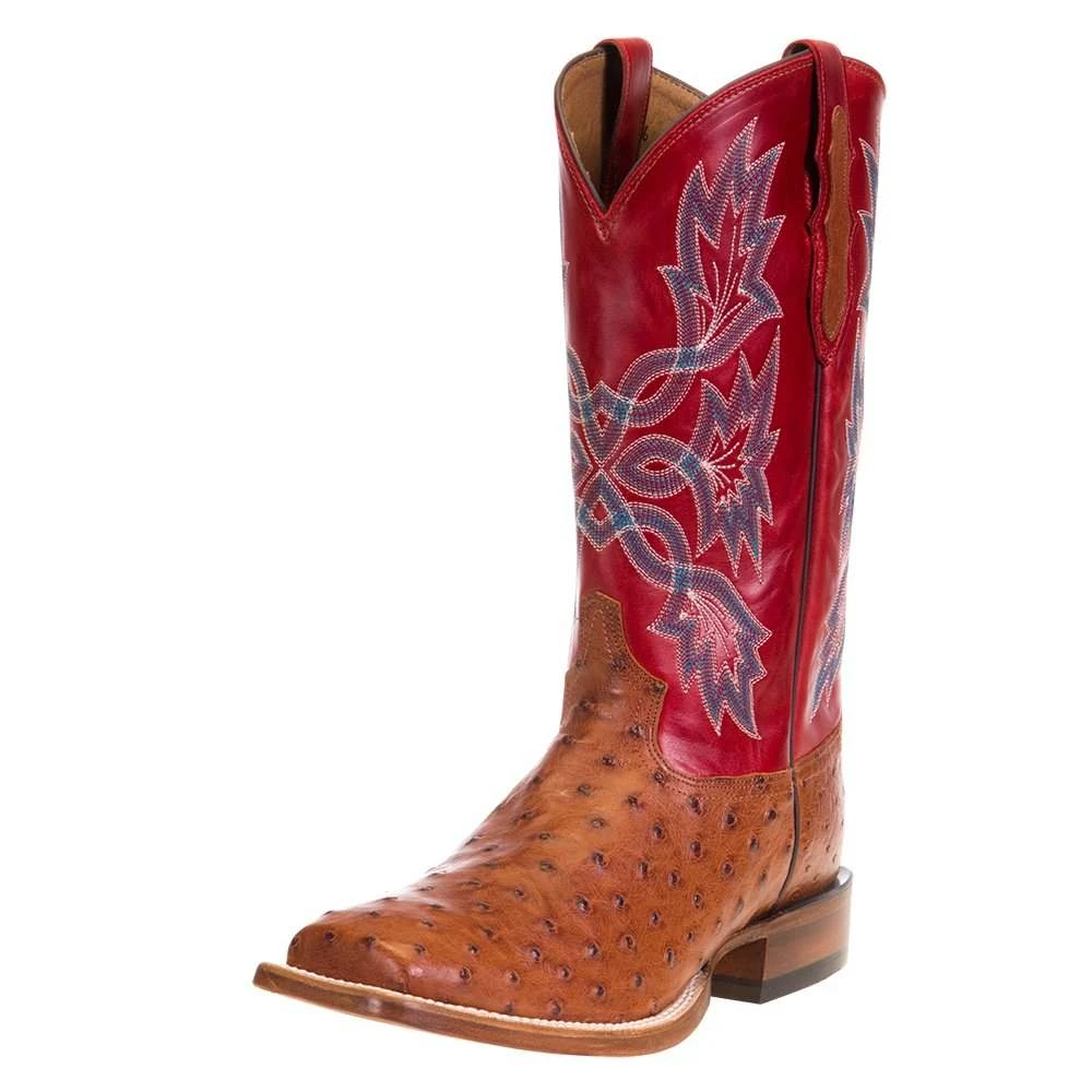 Men's Tony Lama Royston Brandy Full Quill Ostrich 13in. Red Top Cowboy Boots 3 Men's Tony Lama Royston Brandy Full Quill Ostrich 13in. Red Top Cowboy Boots