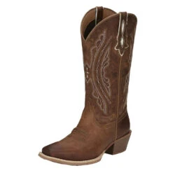 Justin Boots Women`s Rein Waxy Tan 12` Sand Brown Top