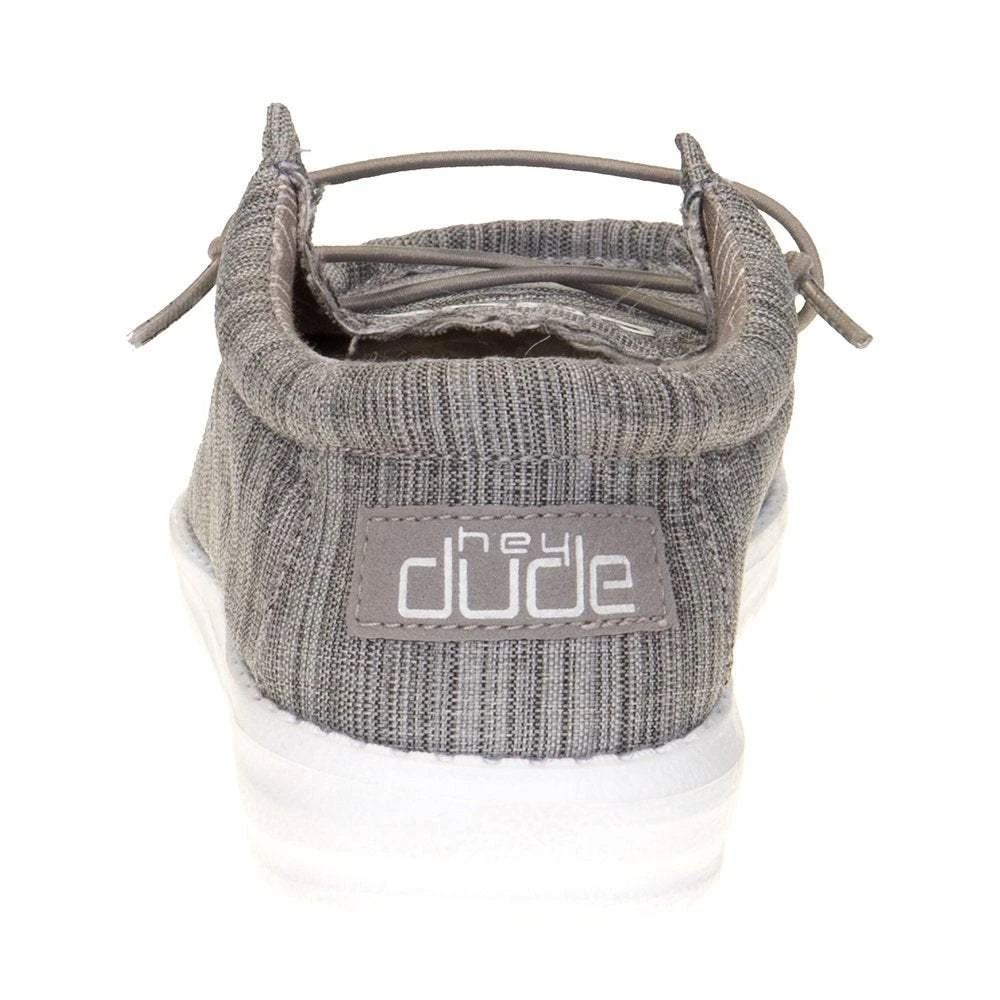 Heydude Youth Hey Dude Walley Linen Stone Casual Shoe 6 Heydude Youth Hey Dude Walley Linen Stone Casual Shoe - Image 4