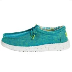 HeydudeYouth Hey Dude Wally Green Chambray Gamer Casual 9 HeydudeYouth Hey Dude Wally Green Chambray Gamer Casual -Root Walk Shoes Store 130138360 03