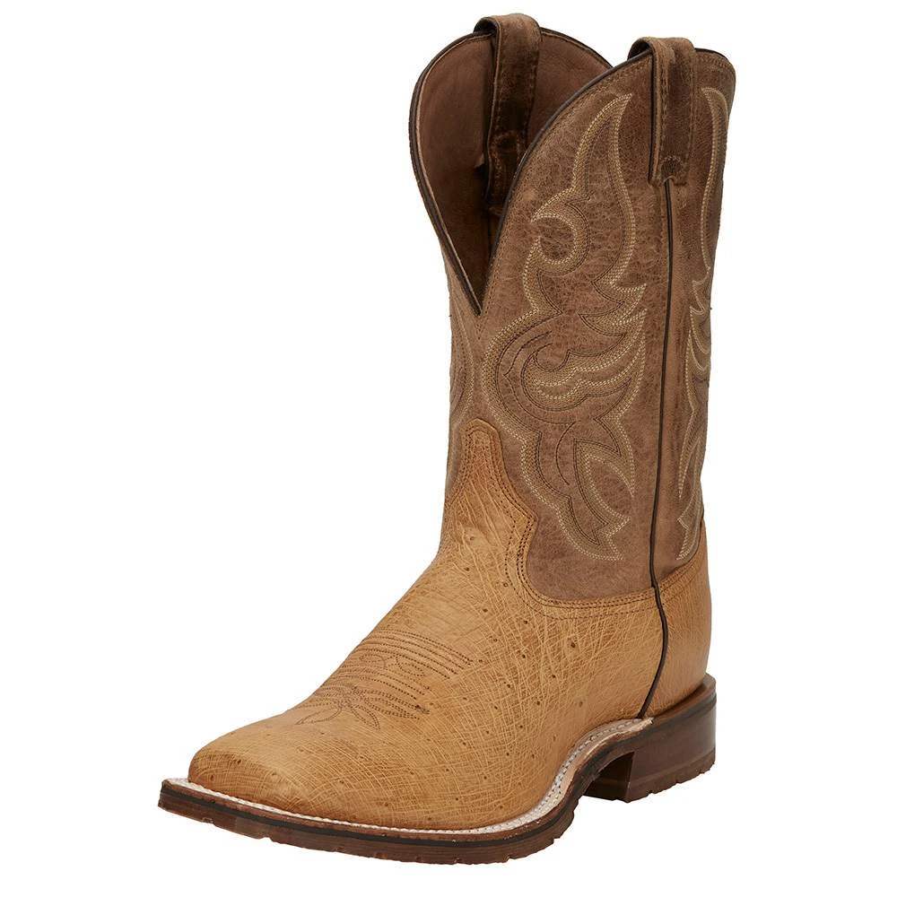 Tony Lama Men's Campbell Tan Smooth Ostrich 11in. TLX Performance Cowboy Boots 3 Tony Lama Men's Campbell Tan Smooth Ostrich 11in. TLX Performance Cowboy Boots