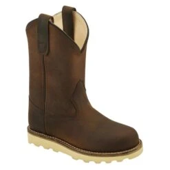 Old West Children's Oiled Brown Pull On Boot
