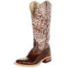 Anderson Bean Women`s AB Dark Brown Matte Python Rusty Old Tin Roof Cowgirl Boots -Root Walk Shoes Store 147727 default l