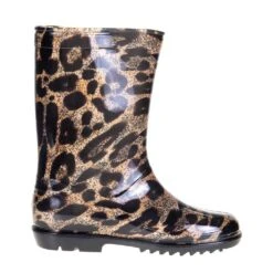 Corkys Footwear Kids Corkys Riverwalk Leopard Rain Boot -Root Walk Shoes Store 15 0001 KLEOPARD 4