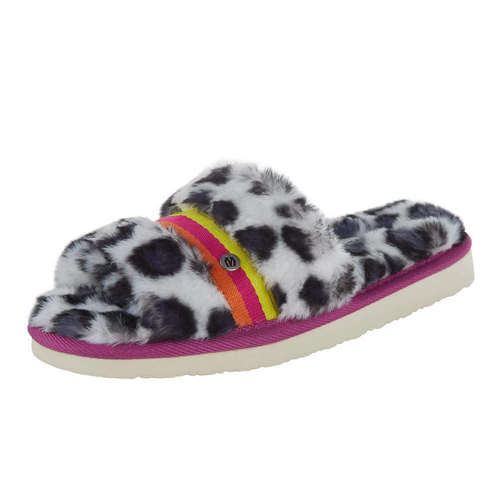 Minnetonka Women's White Leopard Print Slipper 3 Minnetonka Women's White Leopard Print Slipper