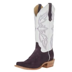 R Watson Boots R Womens Plum Roughout 13in White Top Boot