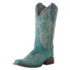 Circle G Women`s Turquoise Embroidered 12in. Boot