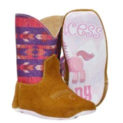 Tin Haul Infants Tin Haul Brown/Pink Mini Princess Boot