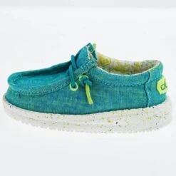 HeydudeToddler Hey Dude Wally Green Chambray Gamer Casual 9 HeydudeToddler Hey Dude Wally Green Chambray Gamer Casual -Root Walk Shoes Store 160018360 03