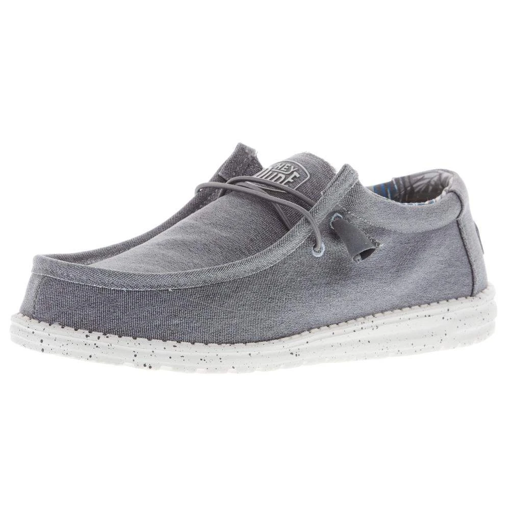 Heydude Men's Hey Dude Wally Stretch Canvas Grey Iron Shoe 3 Heydude Men's Hey Dude Wally Stretch Canvas Grey Iron Shoe