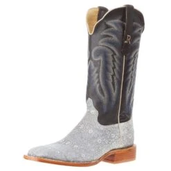 R Watson Boots Mens Natural Ring Tail Lizard 13in Chocolate Cowhide Boot