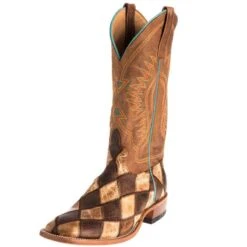 Horsepower Boots Men's Crazy Train Patchwork Cowboy Boots
