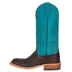 Anderson Bean Women's Brown Marino With 13` Turquoise Javalina Top -Root Walk Shoes Store 321318 2