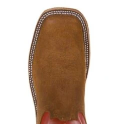 Anderson Bean Men's Anderson Bean Cognac Roughout 13in. Orange Goat Top Square Toe 11 Anderson Bean Men's Anderson Bean Cognac Roughout 13in. Orange Goat Top Square Toe -Root Walk Shoes Store 321568 4
