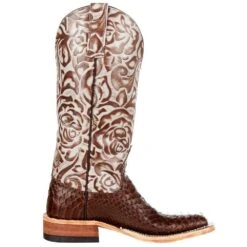 Anderson Bean Women`s AB Dark Brown Matte Python Rusty Old Tin Roof Cowgirl Boots -Root Walk Shoes Store 331561 5