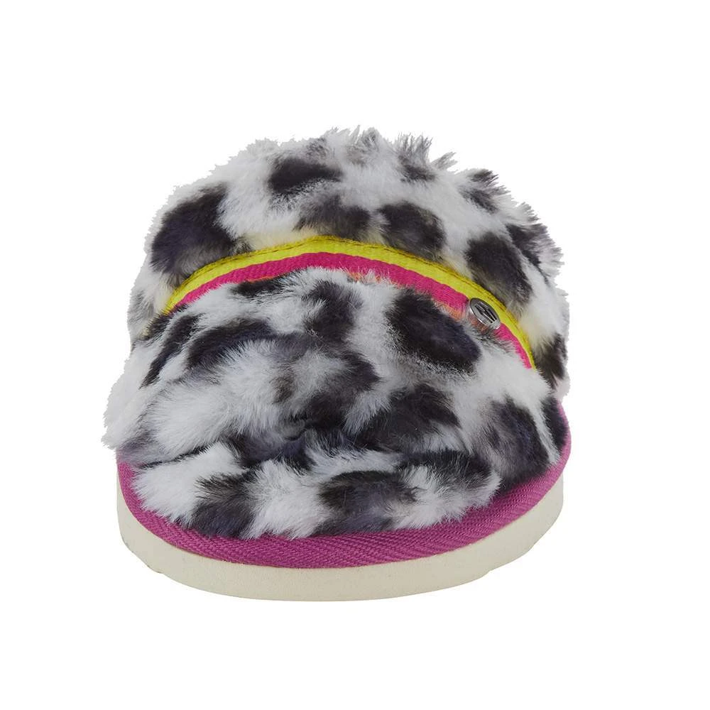Minnetonka Women's White Leopard Print Slipper 4 Minnetonka Women's White Leopard Print Slipper - Image 2