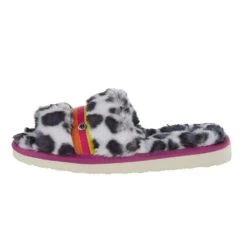 Minnetonka Women's White Leopard Print Slipper 9 Minnetonka Women's White Leopard Print Slipper -Root Walk Shoes Store 590143 3
