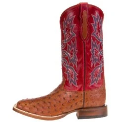 Men's Tony Lama Royston Brandy Full Quill Ostrich 13in. Red Top Cowboy Boots 9 Men's Tony Lama Royston Brandy Full Quill Ostrich 13in. Red Top Cowboy Boots -Root Walk Shoes Store 6042 2