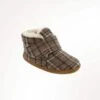 Girl's Minnetonka Sawyer Brown Plaid Bootie