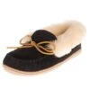 Minnetonka Ladies Alpine Sheepskin Black Moccasin -Root Walk Shoes Store 97644 default l