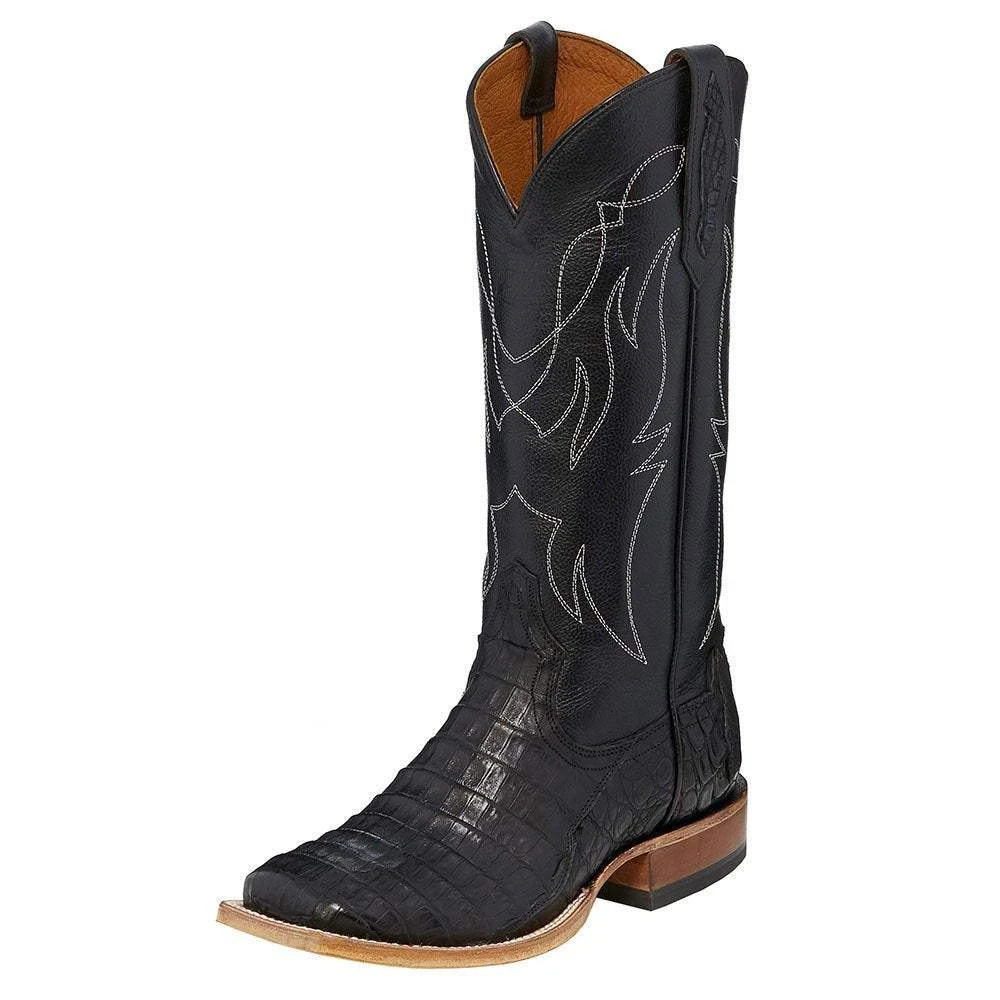 Tony Lama Women's Black Caiman Boots 3 Tony Lama Women's Black Caiman Boots