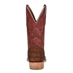 Corral Men's Cognac Sanded Alligator 12in. Red Embroidered Top Square Toe Boot 8 Corral Men's Cognac Sanded Alligator 12in. Red Embroidered Top Square Toe Boot -Root Walk Shoes Store A4222 2