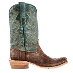 Corral Brown Python Cowboy Boots -Root Walk Shoes Store A4287 3