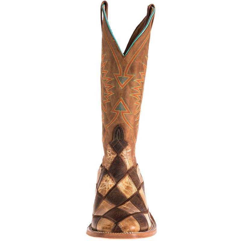 Horsepower Boots Men's Crazy Train Patchwork Cowboy Boots 4 Horsepower Boots Men's Crazy Train Patchwork Cowboy Boots - Image 2